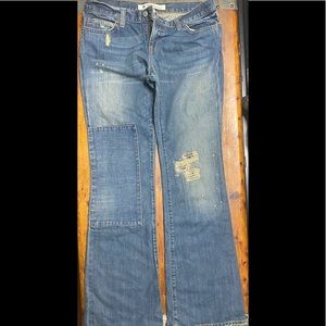 Gap asymmetrical destroyed jeans